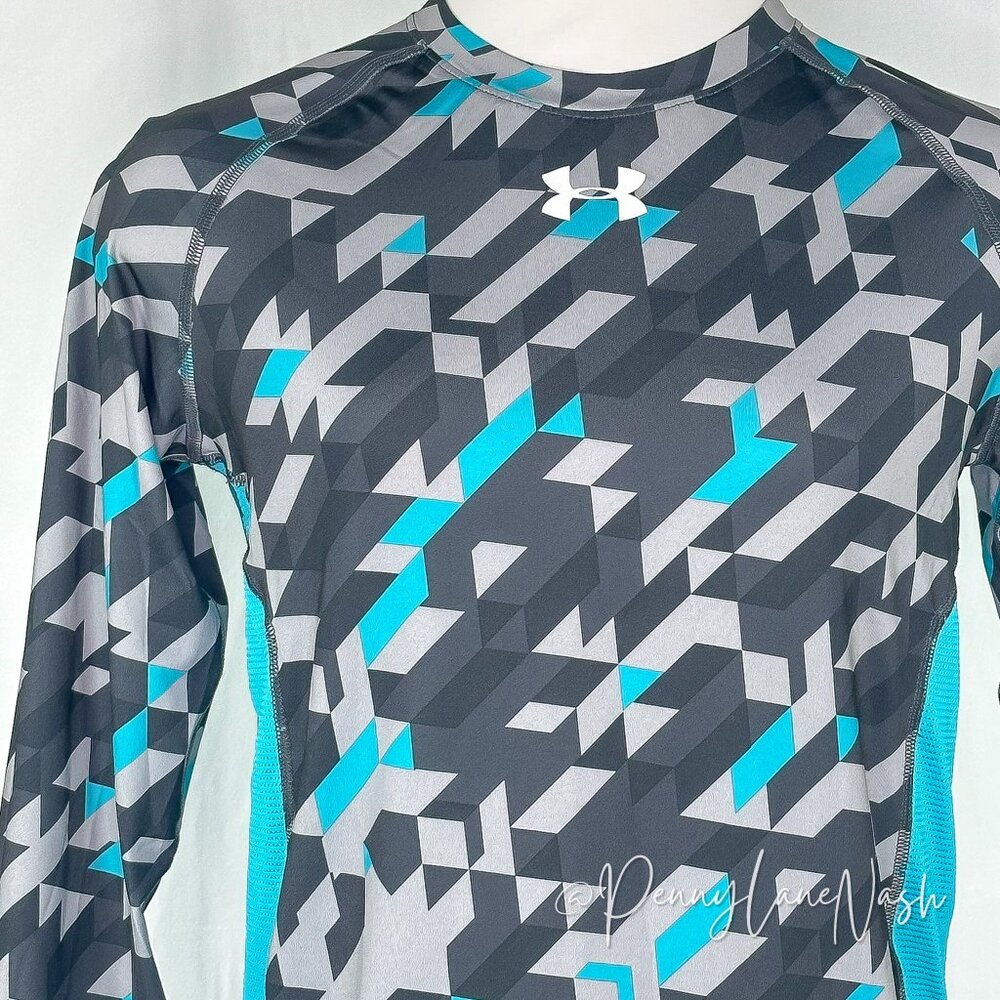 Under Armour Youth Printed Long Sleeve T-Shirt Medium M - Picture 3 of 11